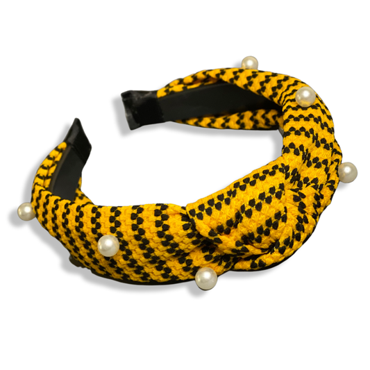 Yellow pearl headband